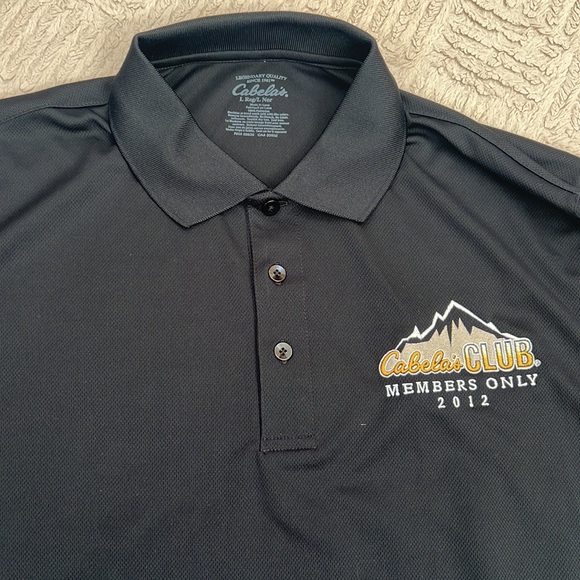 Cabela’s Club Members Only 2012 black polo shirt, new with tags, Size Large - Picture 7 of 16